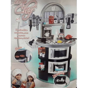 COCINA 100% CHEF PLATEADA NEW PLAST