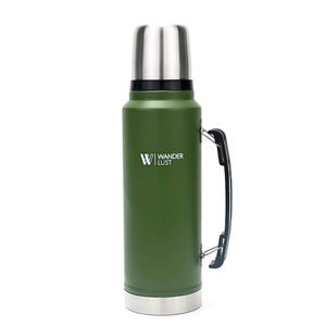 Termo Wanderlust Verde 1300ml Acero Inoxidable c/ Pico Cebador Mate