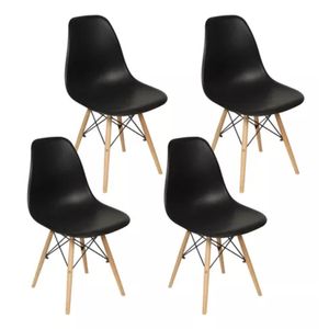 Combo X 4 Sillas Eames Unican Negro