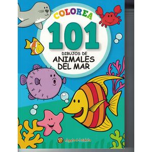 COLOREA 101 DIBUJOS DE ANIMALES DEL MAR - Anonimo