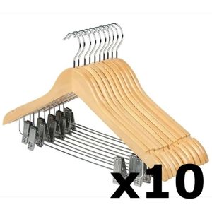 PERCHAS MADERA CON GANCHO X10 PCS PMG-10