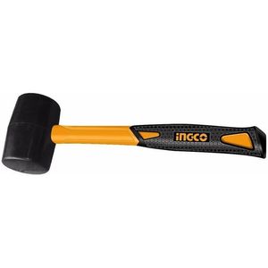 Maza De Goma 450gr Cabo Fibra De Vidrio Ingco Hruh8216