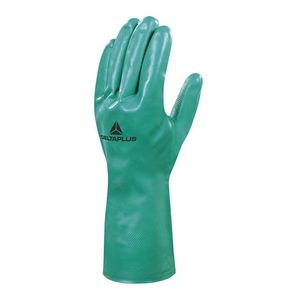 Guante Nitrilo Verde Flocado Long 33cm N°8 Delta Plus Ve801v