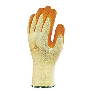 Guante Tejido Amarillo Y Naranja N°8 Galga 10 Delta Plus Ve7