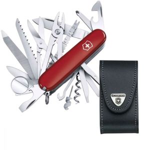 Victorinox Combo Cortapluma 1.6795 Swiss Champ Rojo 33 Usos + Estuche