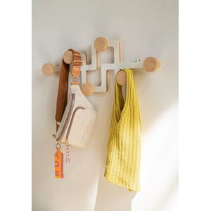 Perchero Nina Blanco y Roble