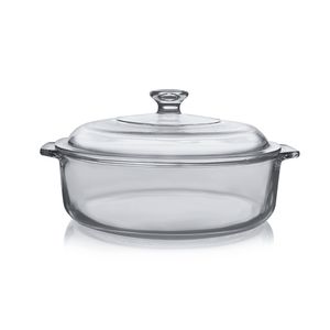 CACEROLA FUENTE ASADERA VIDRIO TEMPLADO CON TAPA 0.95 L