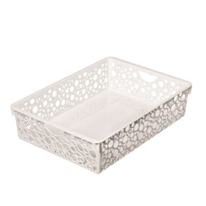 CANASTO ORGANIZADOR CONTENEDOR CESTO CAJA PLASTICO34X24X8