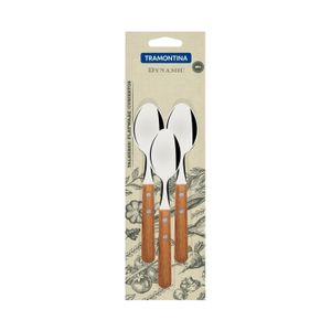 Cucharita De Té Tramontina 3 Piezas Mango De Madera Dynamic