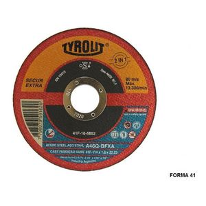 Disco Centro Deprimido 10a 114x3.2x22.23 Tyrolit