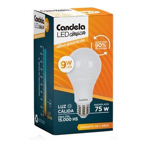 Lámpara Led Candela 9w Reemplaza 75w E27