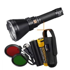 Linterna de mano Fenix ht18 1500 L de mano rojo verde 925m