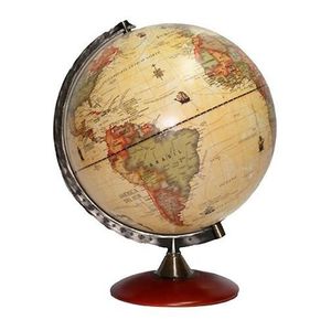 Globo Terráqueo Base Plástico Antiguo 14cm 147aw