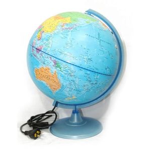 Globo Terraqueo Base Plastica 25cm Con Luz 257lw