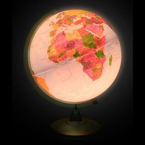 Globo Terraqueo Politico Base Plastica Con Luz 30 Cm 307lw