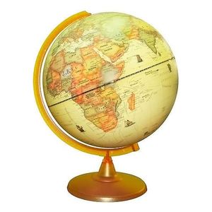 Globo Terráqueo Antiguo Base Plástica 30cm Gloter 307aw