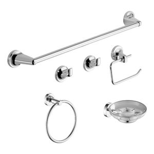Set De Accesorios Nova Kit Para Baño 6 Pzas Hydros Cromo