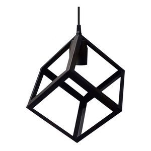 Lampara Colgante Negra Industrial 1 Luz E27 Ferrolux C-1007