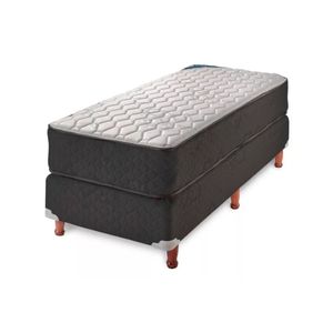 Conjunto Sommier Colchon Piero Spring 1 plaza 190x80x26 Tela Jackard