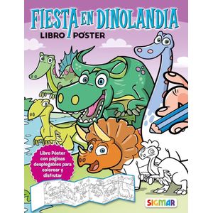 FIESTA EN DINOLANDIA LIBRO POSTER - Anonimo