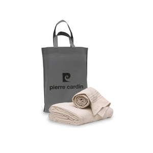Juego Toalla y Toallon Premium Pierre Cardin 600gr Natural Hotel