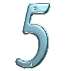 Numero 5 para domicilio color aluminio SC