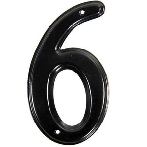 Numero 6 para domicilio color negro SC