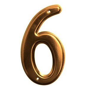 Numero 6 para domicilio color bronceado SC
