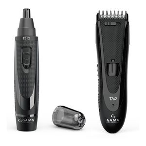 Pack Cortadora De Pelo + Trimmer Ga.ma T744 Black Titanium