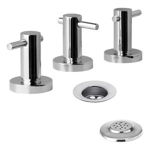 Grifería De Bidet C/transferencia Piazza Vectra 22704 Cromo Acabado Cromado Color Plateado