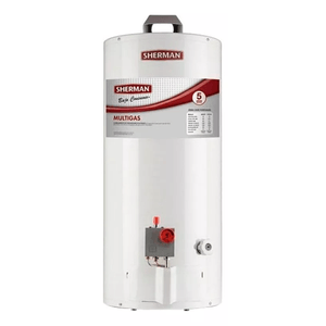Termotanque 80 Lts Sherman Tpgp080msh13 Gas Conex Sup De Pie Color Blanco