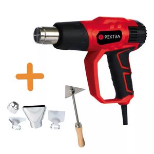 Pistola De Calor Aire Caliente Pektra 2000w Kit 5 Accesorios