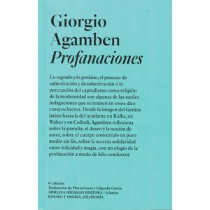 PROFANACIONES - Agamben, Giorgio
