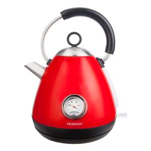 Pava Eléctrica Peabody 1.7 Litros Termometro Kv8215 Roja