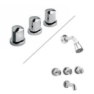 Set Griferia Baño Peirano Dique Bidet Ducha de Embutir