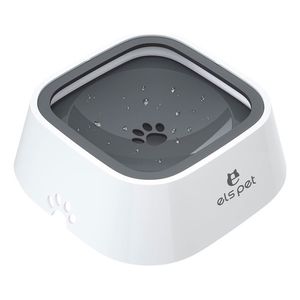 Bebedero Antiderrame Antideslizante Perros Y Gatos Gris
