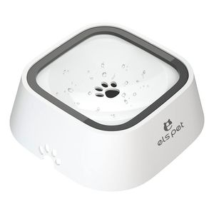 Bebedero Antiderrame Antideslizante Perros Y Gatos Gris