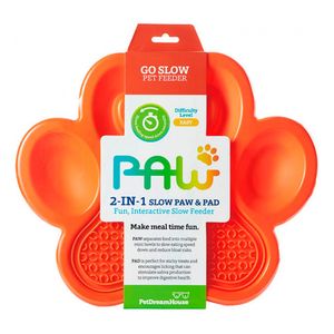 Petdreamhouse Paw 2 En 1 Alimentador Lento Y Almohadilla