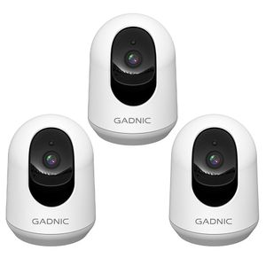Kit x3 Cámaras de Seguridad Gadnic IP Motorizada 3MP Full HD Visión Nocturna