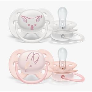 Chupetes Ultra Soft Deco X2 Philips Avent (0-6M) Rosa - SCF222/04