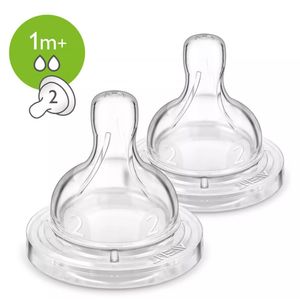 Tetinas Anticolic -  2 Tetinas Fluir Lento (1M+) Avent - SCF632/27
