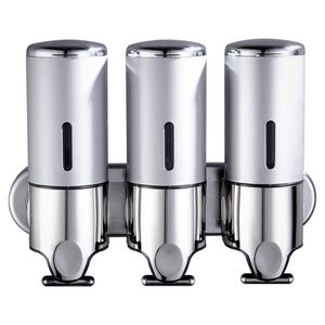 Dispenser Triple de Pared Gadnic Para Jabón Shampoo Crema