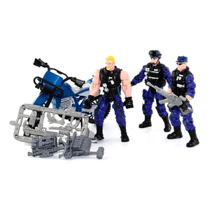Police Set Figuras Con Accesorios Wabro 99344