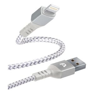 Cable Trenzado Argomtech Lightning A Usb 2.0 Blanco 1,8m