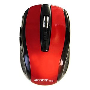 Mouse Inalámbrico Argomtech Ms32 Usb 2,4 Ghz 6 Botones Rojo