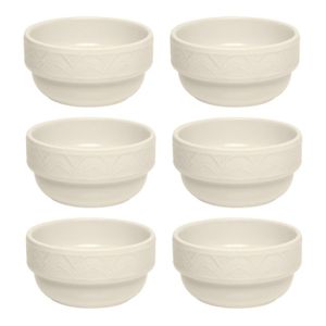 SERENA CREAM - SET X 6 BOWLS 500 ML OXFORD