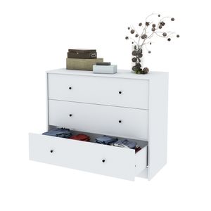 Cómoda Centro Estant Blanca 3 Cajones Alto 83cm Ancho 100cm
