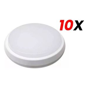 Pack X10 Tortuga Redonda De Pared Candela 18w Luz Fría