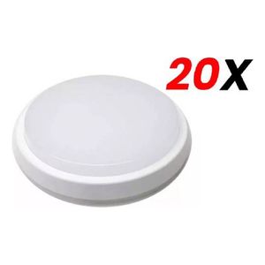 Pack X20 Tortuga Redonda De Pared Candela 18w Luz Fría