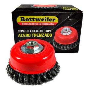 Cepillo Copa Acero Trenzado 75mm Rottweiler Evol5111